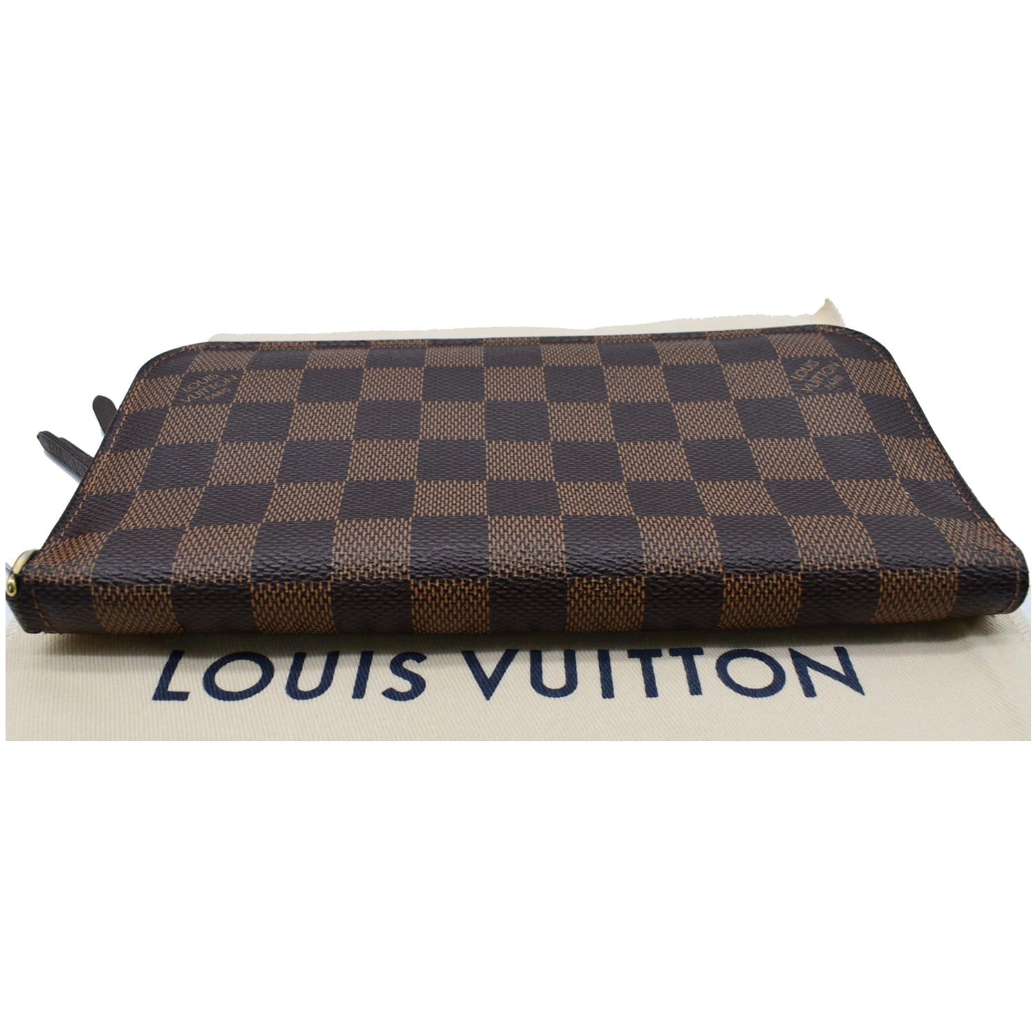 Louis Vuitton Brown, Pattern Print Damier Ebene Coated Canvas Insolite Wallet