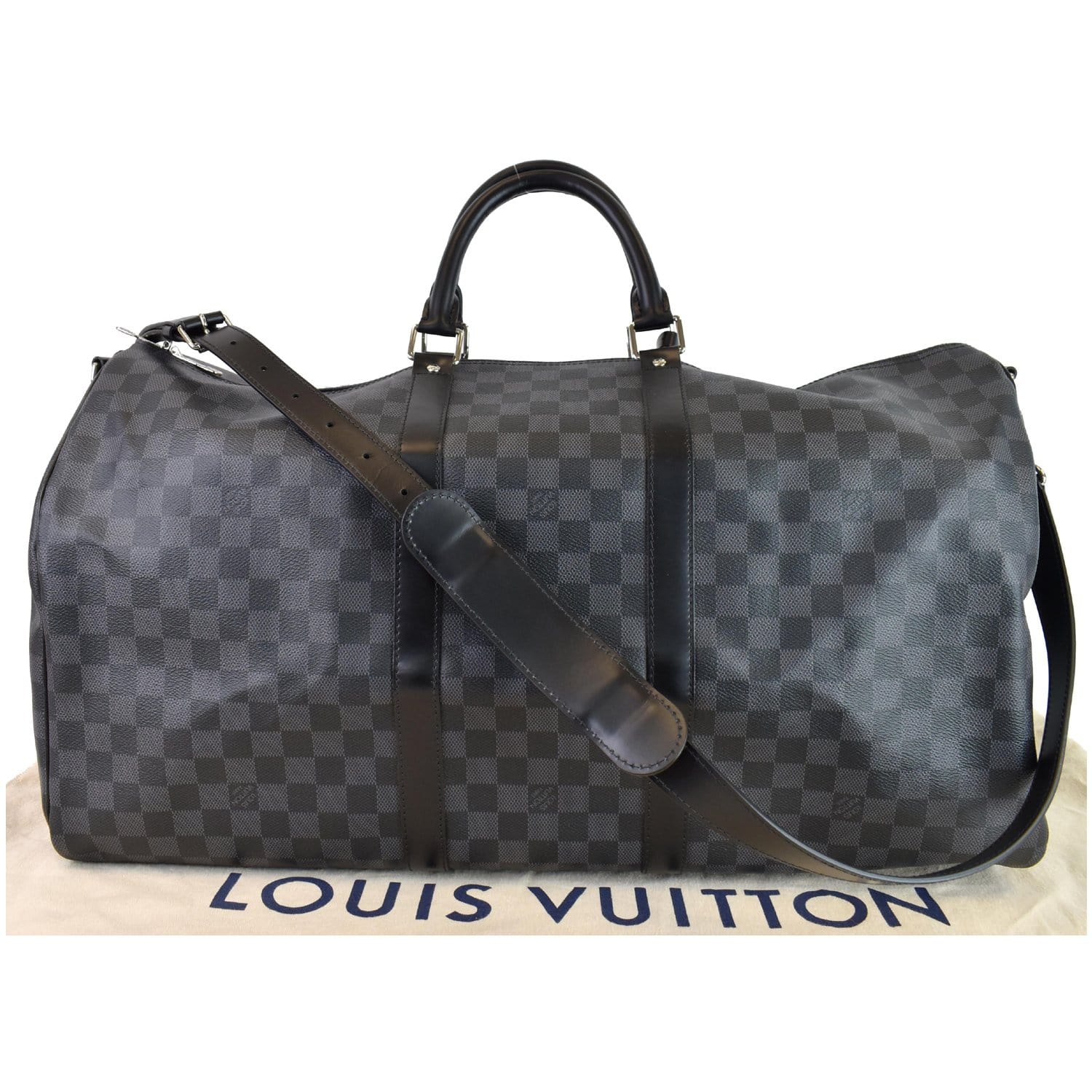 Louis Vuitton Keepall Bandouliere Damier Graphite 55 Black/Graphite - US