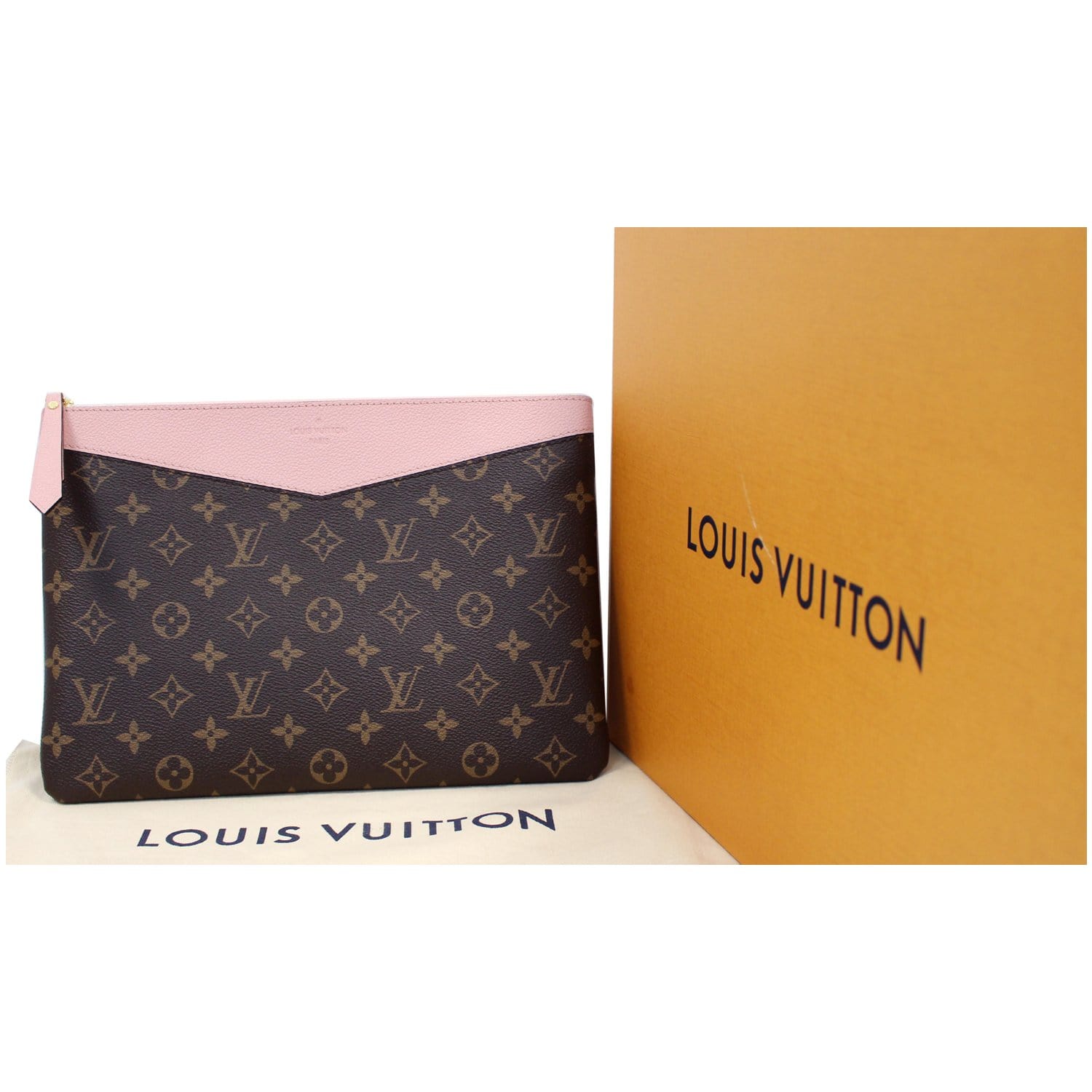 Louis Vuitton Damier Azur Pink Daily Pouch Zip Porfolio Clutch 8lu0224