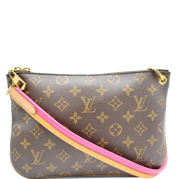 Louis Vuitton Lorette Monogram Canvas Bag - pink/yellow strap