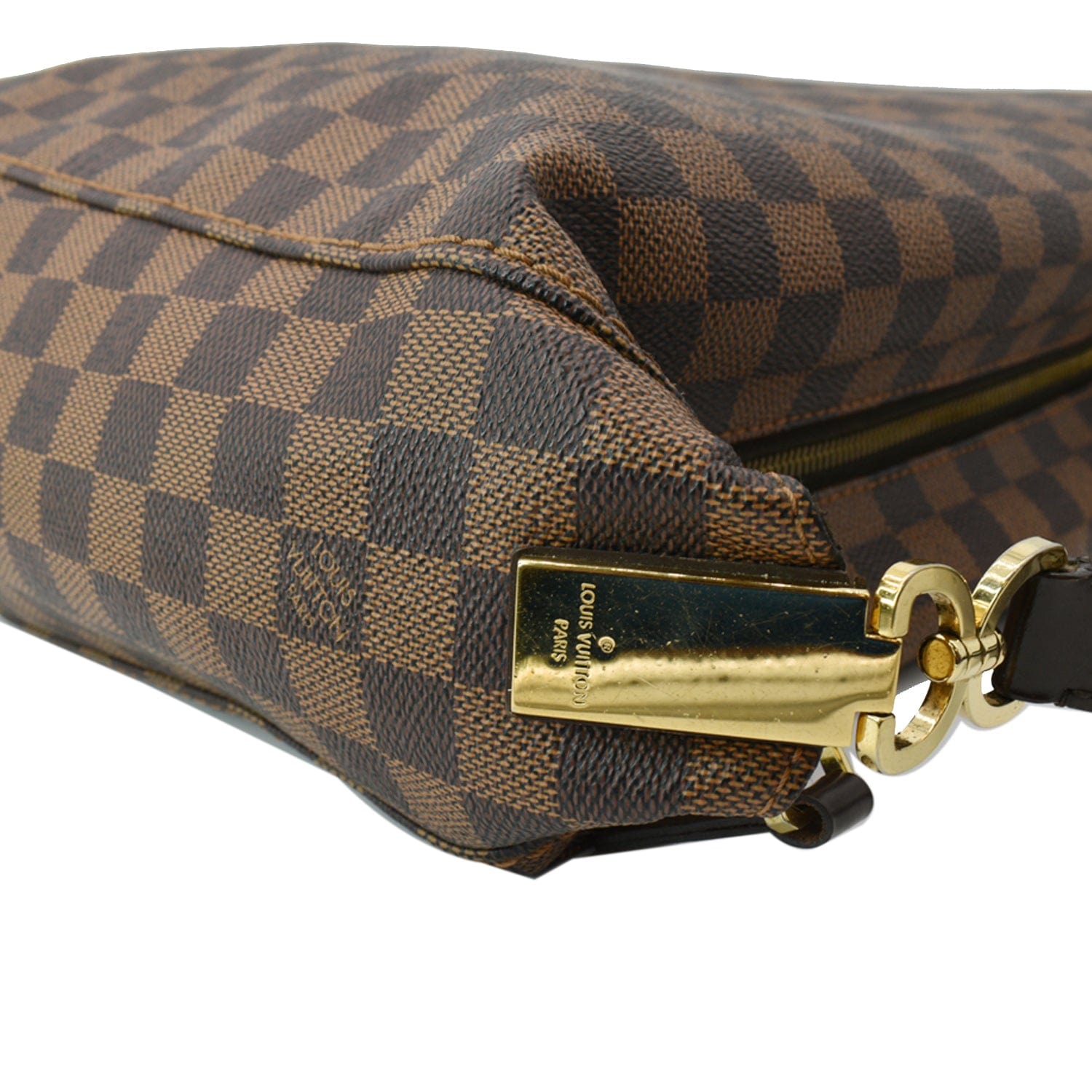 Louis Vuitton, Bags, Louis Vuitton Damier Portobello Shoulder Bag N4527  Ebene Brown Pvc Leather W