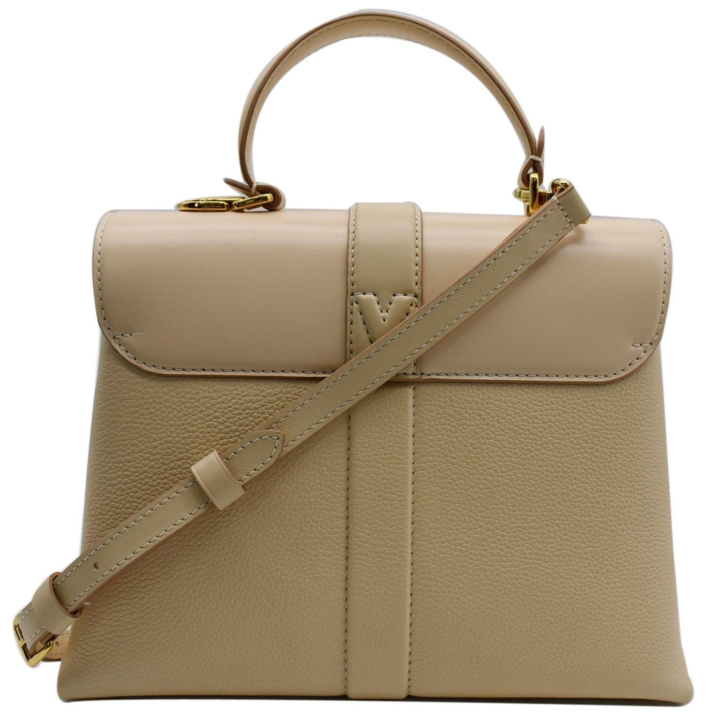 Louis Vuitton Beige Leather Rose De Vents PM Top Handle Bag Louis