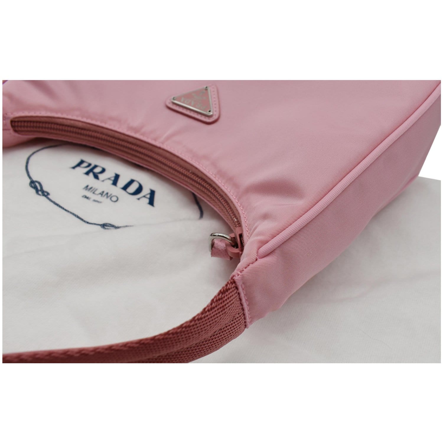 Prada Pochette Shoulder Bag Tessuto Small Pink 2158711