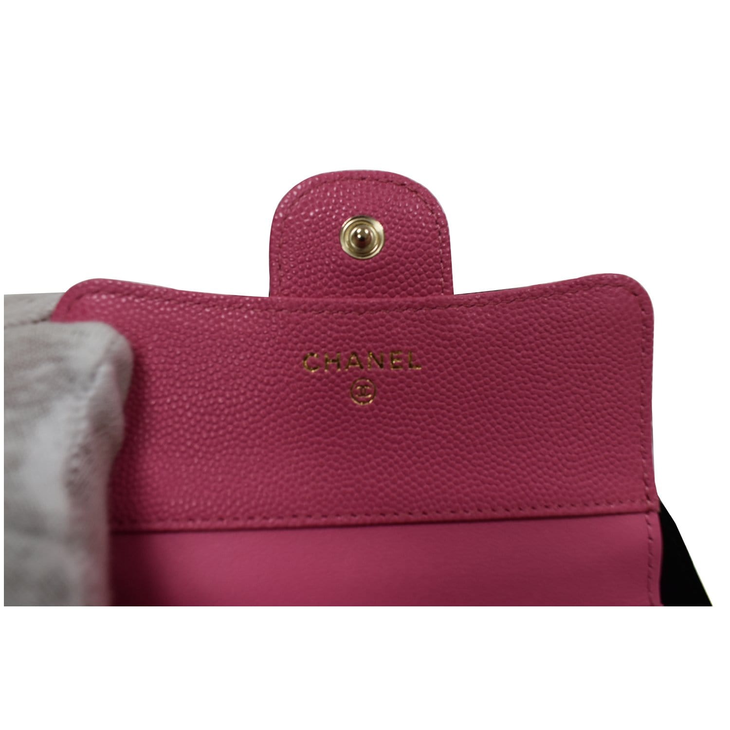 CHANEL Caviar Quilted Passport Holder Pink 426596