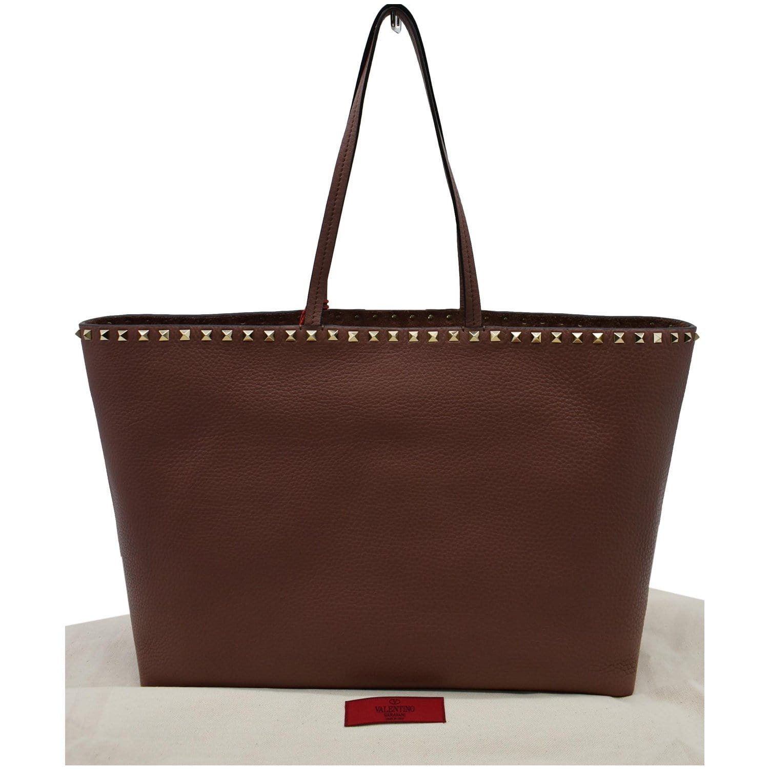 VALENTINO GARAVANI The Rockstud textured-leather shoulder bag