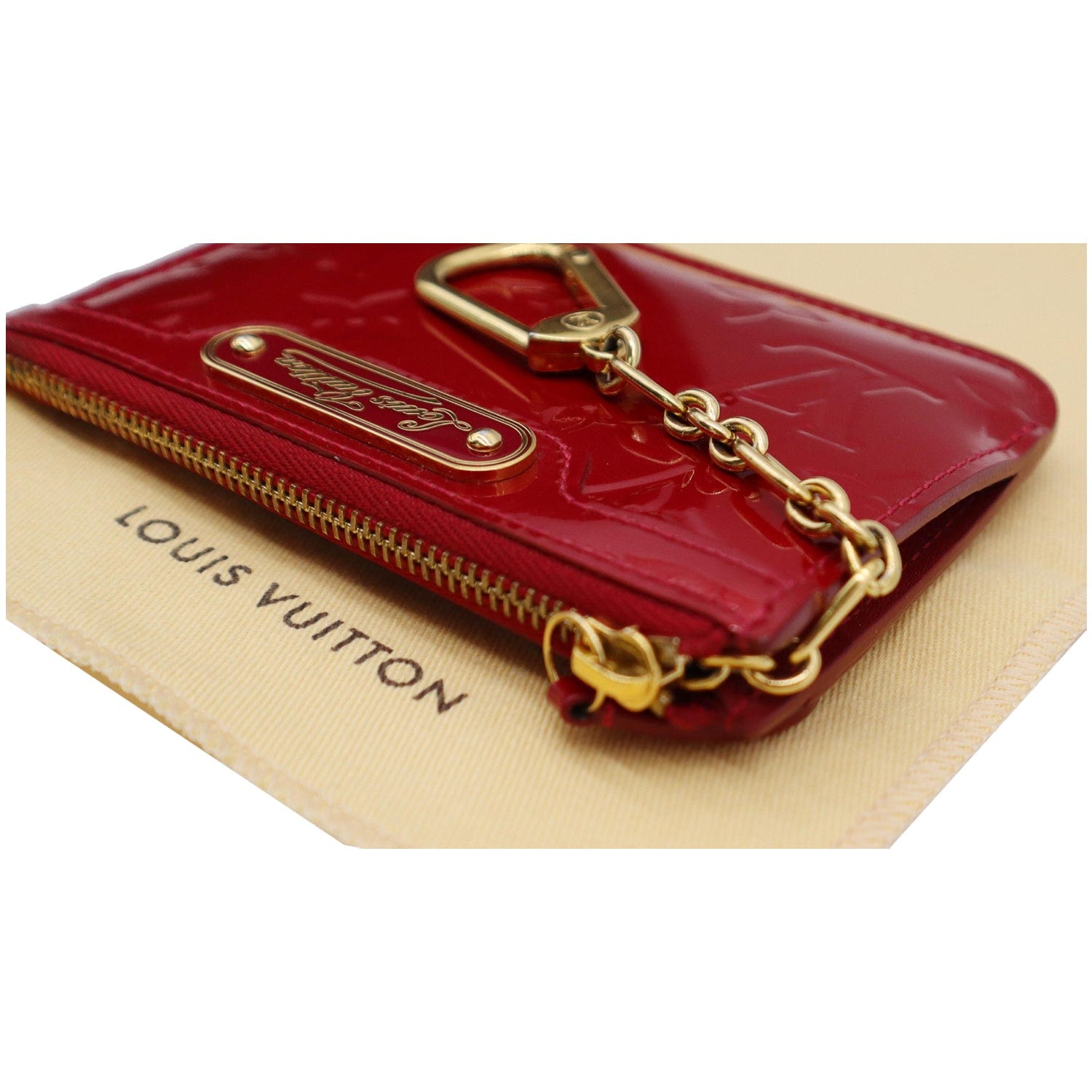 Louis Vuitton Red Monogram Vernis Key Pouch
