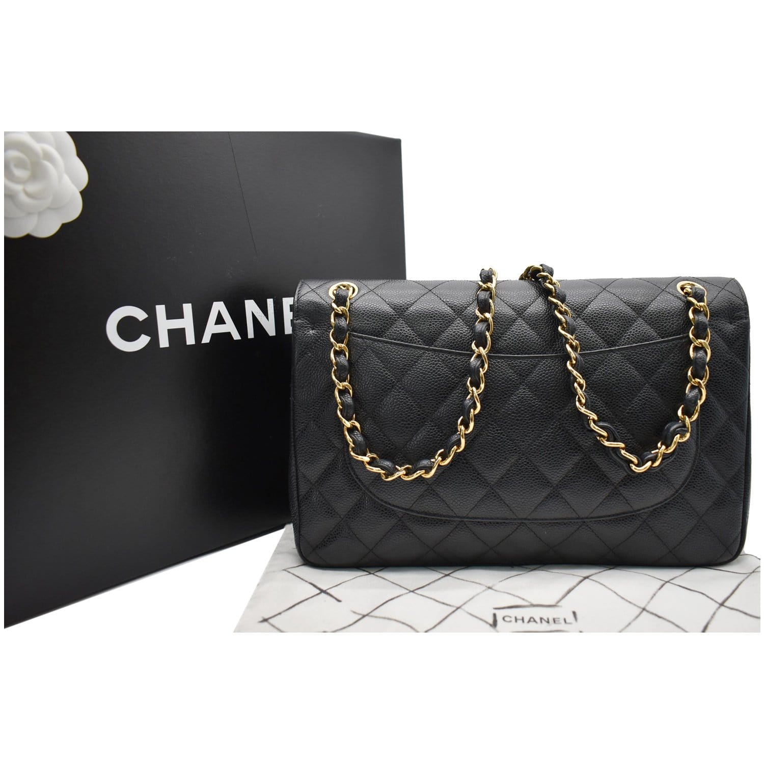 Chanel Pre-Owned Double Flap Jumbo shoulder bag - Black