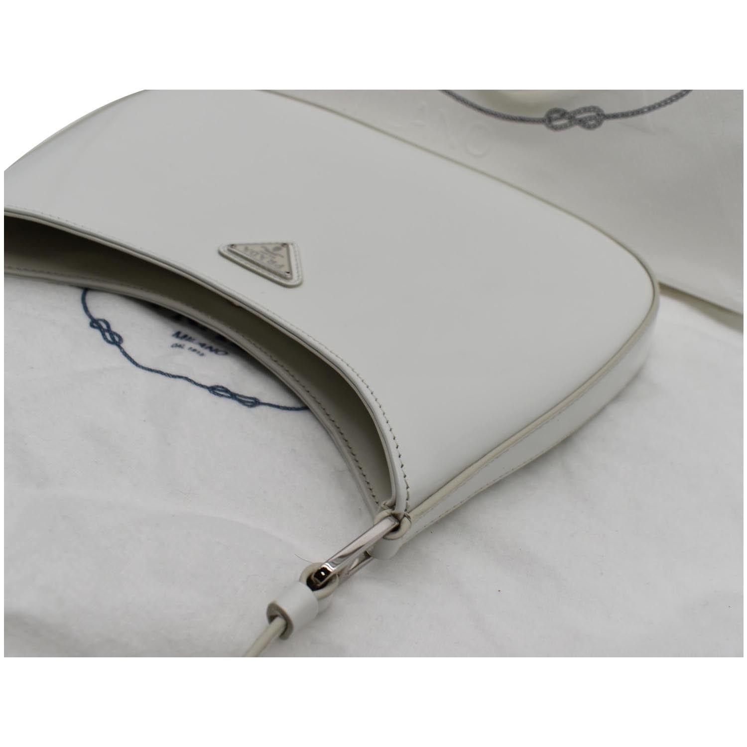 Cleo leather handbag Prada White in Leather - 34770536