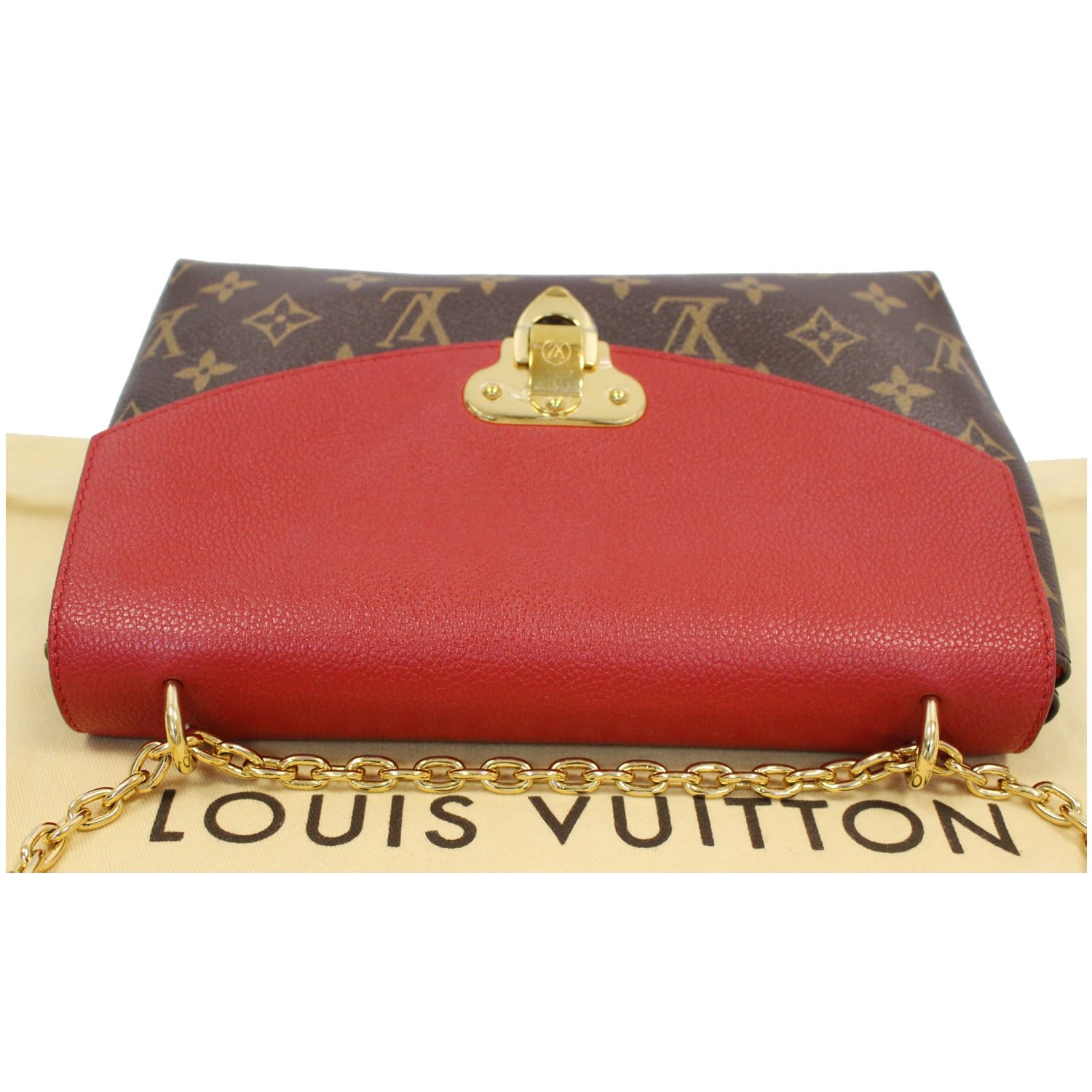 Louis Vuitton Flap Saint Placide Monogram Cerise Cherry in Canvas/Calfskin  with Gold-tone - US