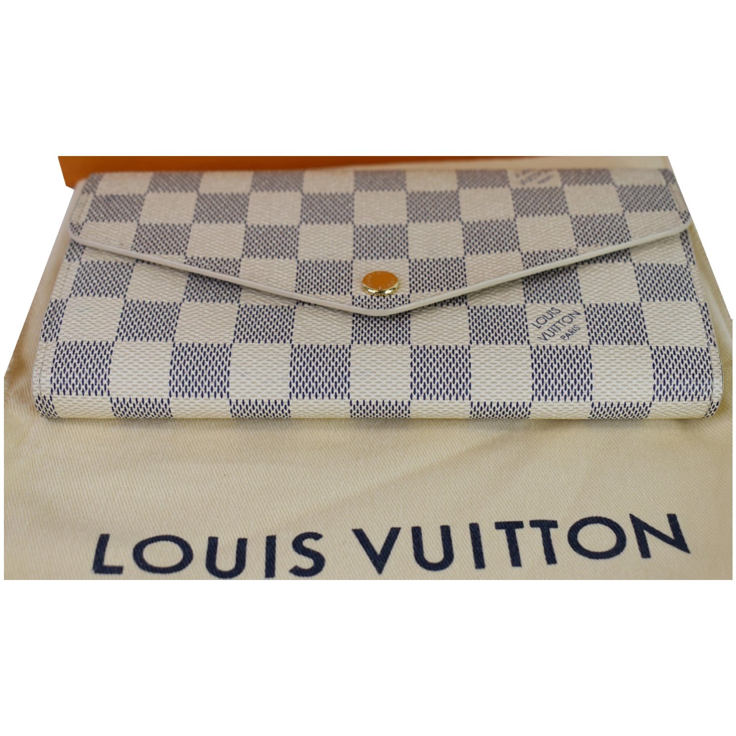 Louis Vuitton Damier Azur Sarah Wallet For Women White