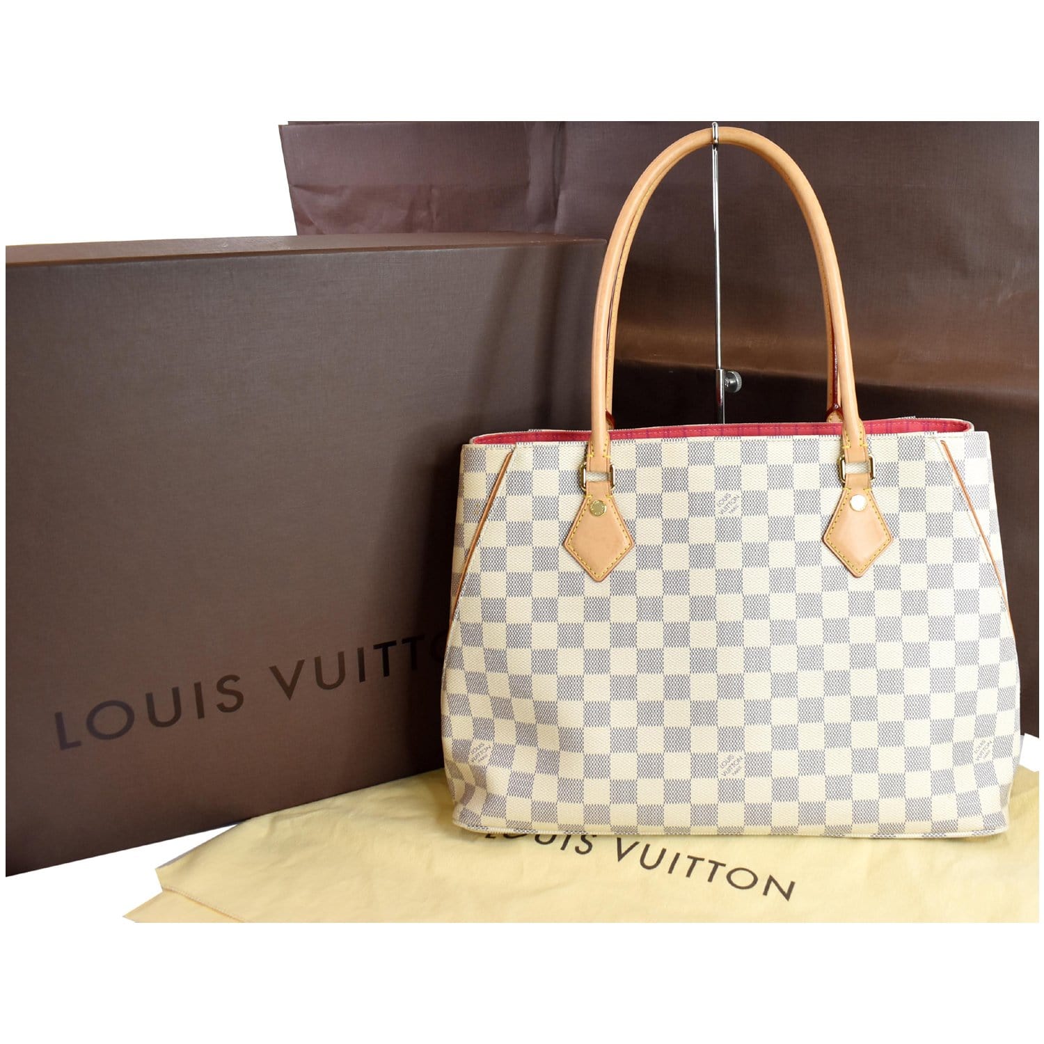 Louis Vuitton Calvi Handbag Damier White 19077213