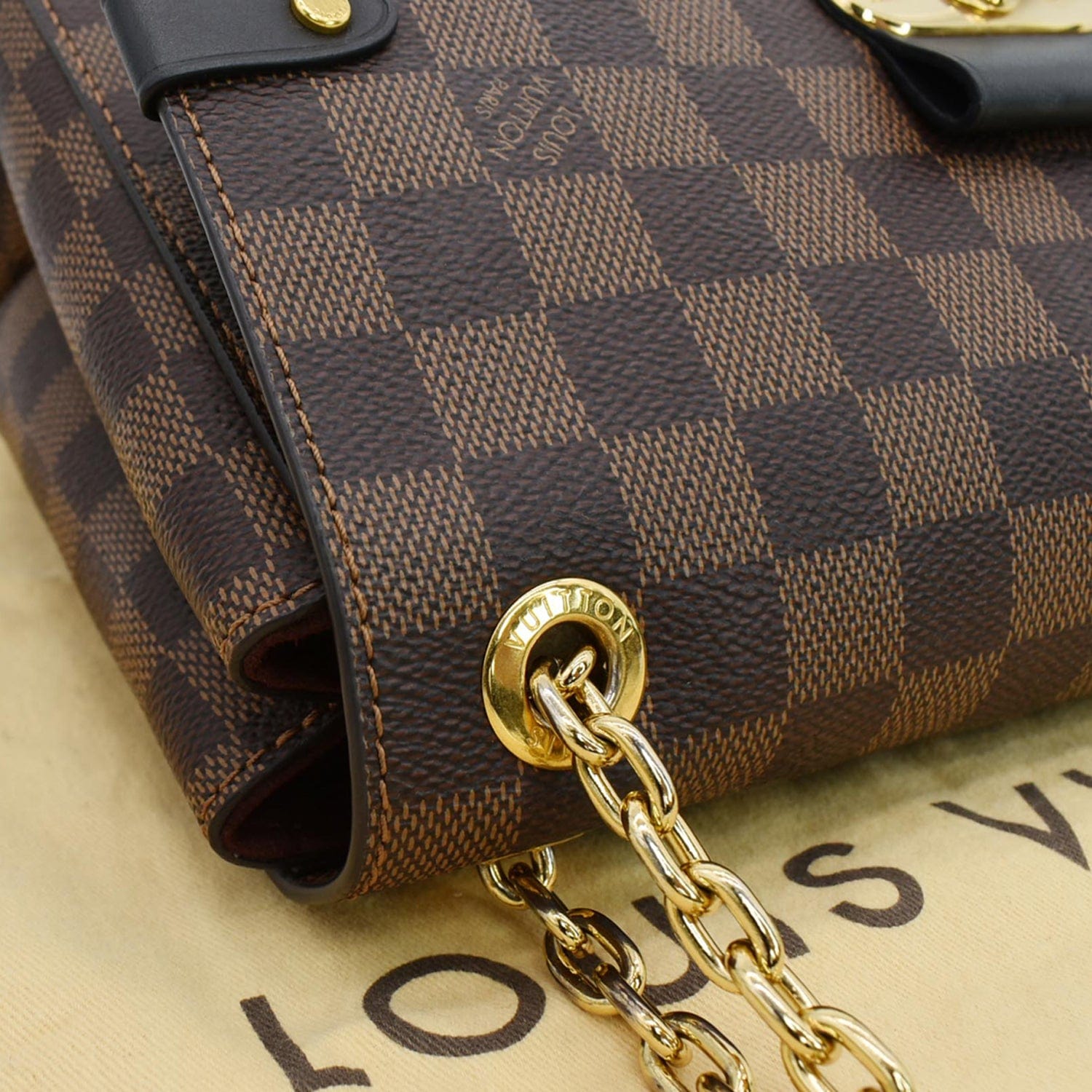 Vavin cloth handbag Louis Vuitton Brown in Cloth - 37296195