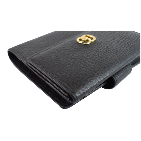 Gucci French Flap Leather Pouch Black Code 456122