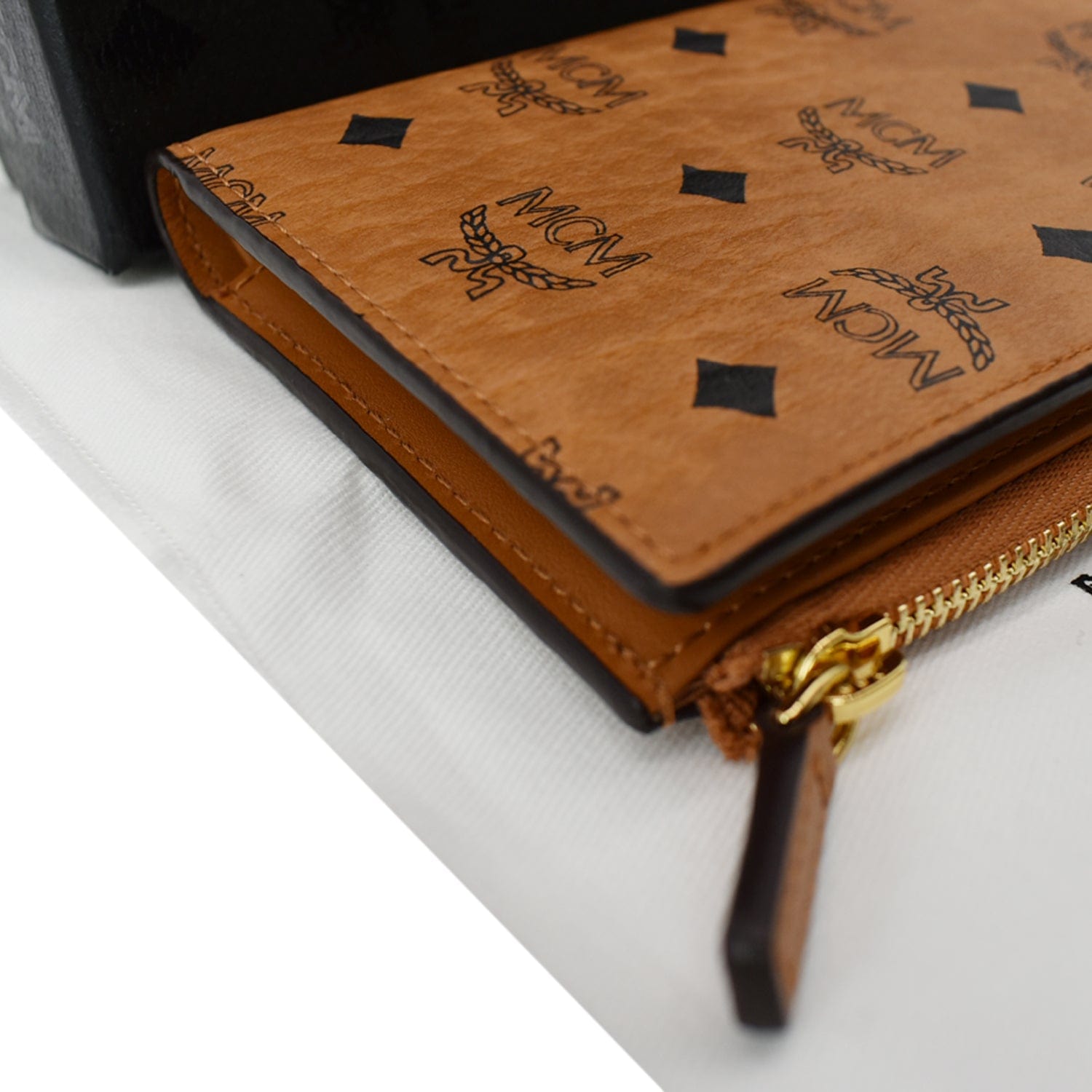 Small Bifold Wallet with Card Case in Visetos Original Cognac