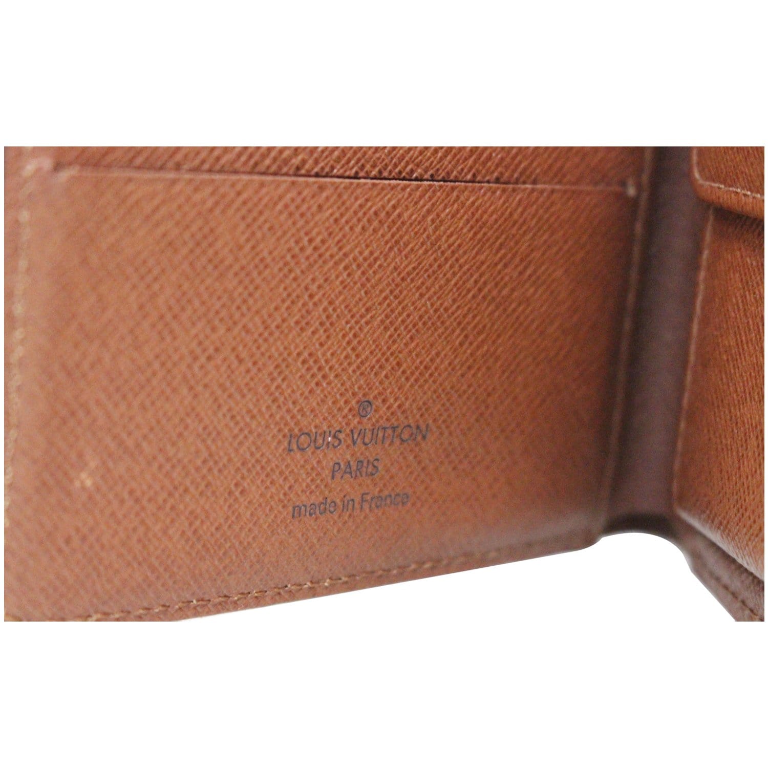 LOUIS VUITTON Bifold Wallet Compact Monogram Canvas/Leather Brown x Na
