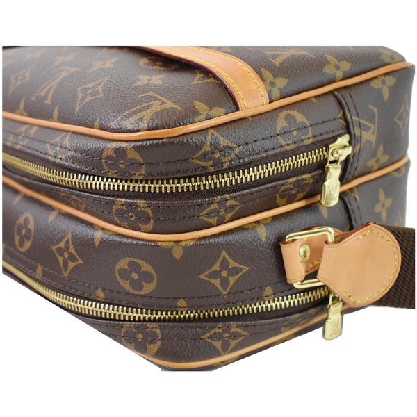 LOUIS VUITTON Reporter PM Monogram Canvas Shoulder Bag Brown