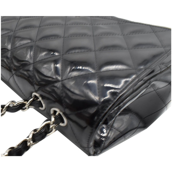 Chanel Jumbo Single Flap Patent Leather Shoulder Bag