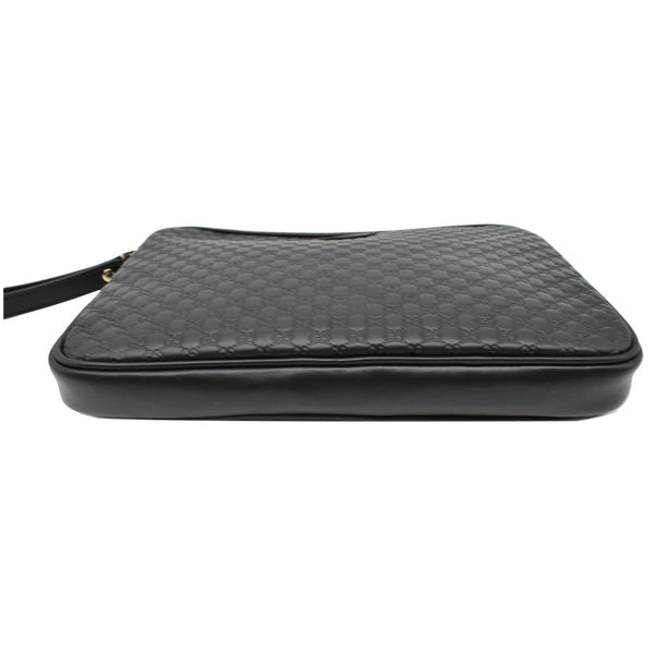 Gucci Microguccissima Leather Clutch Bag Black - bottom