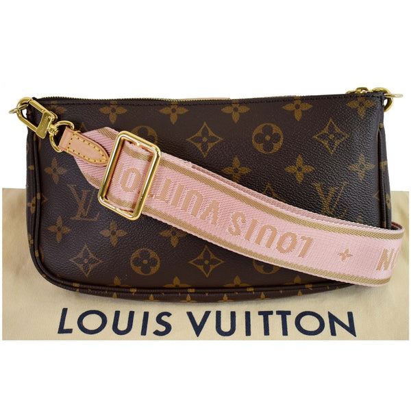 Louis Vuitton Multi Pochette Accessories Canvas Bag - pink strap