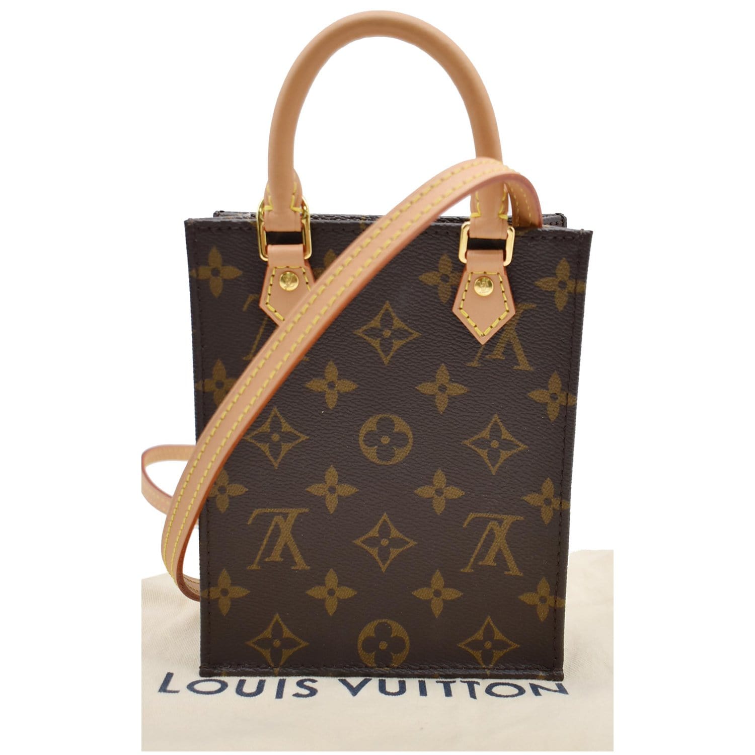 Louis Vuitton Petit Sac Plat Womens Shoulder Bags, Black