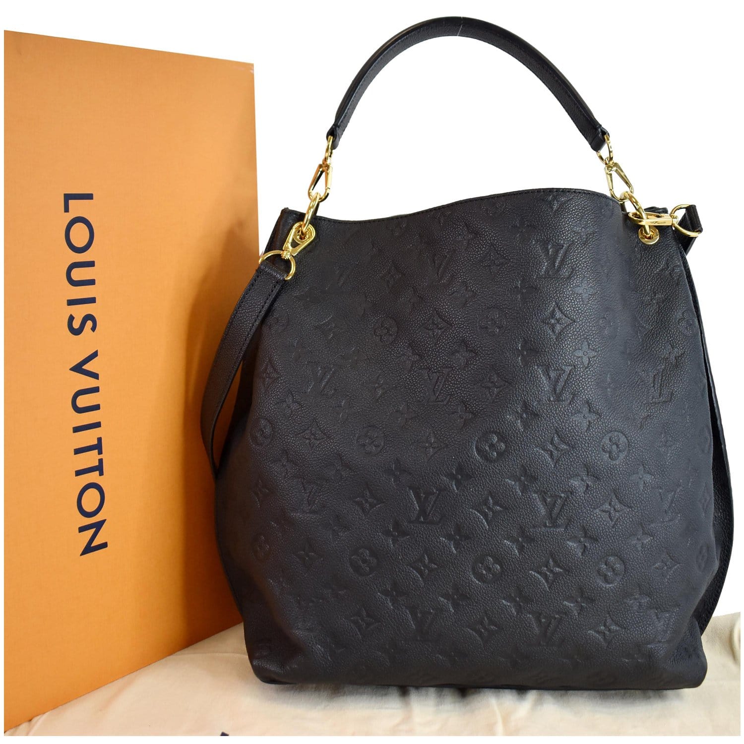 Louis Vuitton, Bags, Louis Vuitton France Authentic Metis Hobo Empreinte  Leather Tote Dark Navy Blue