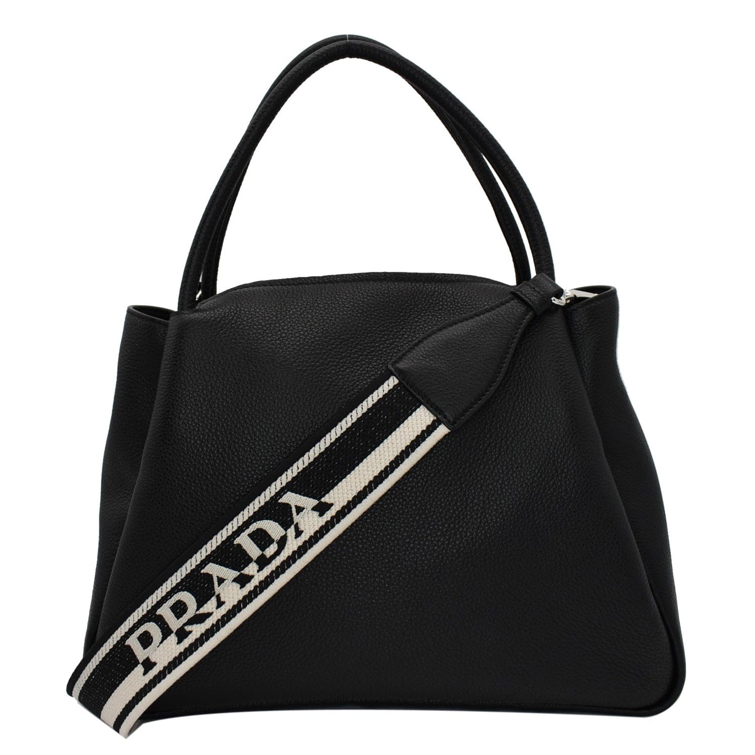 Prada Small Leather Bucket Bag - Black
