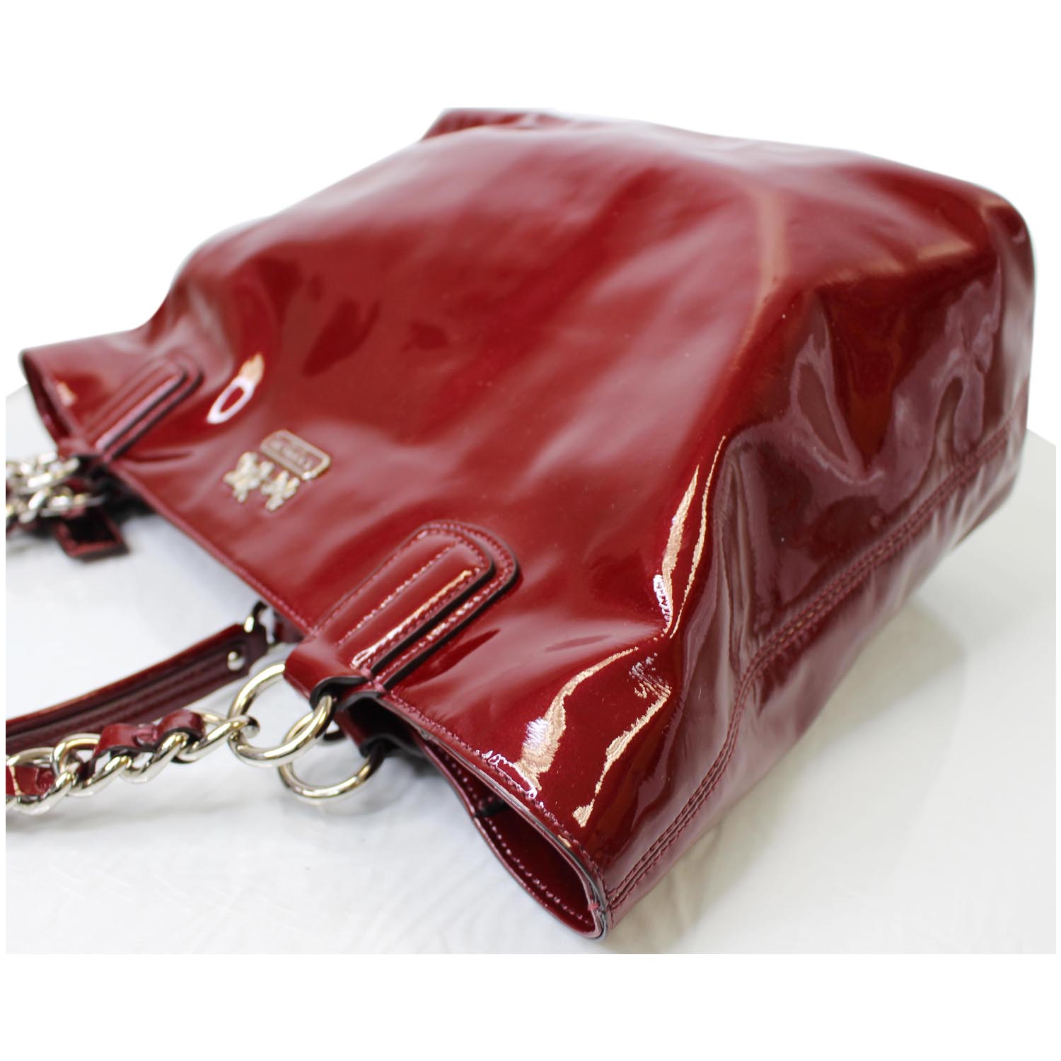 Coach, Bags, Coach Red Patent Leather Small Purse Wallet