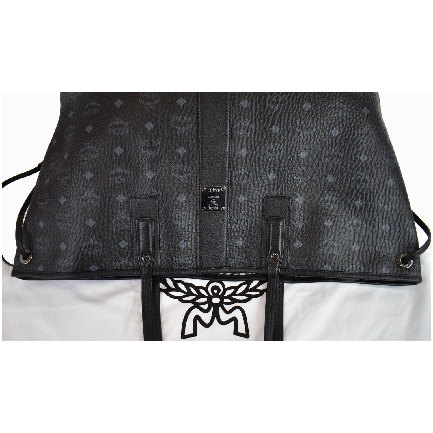 MCM Liz Visetos Reversible Shopper Tote Bag Black - DDH