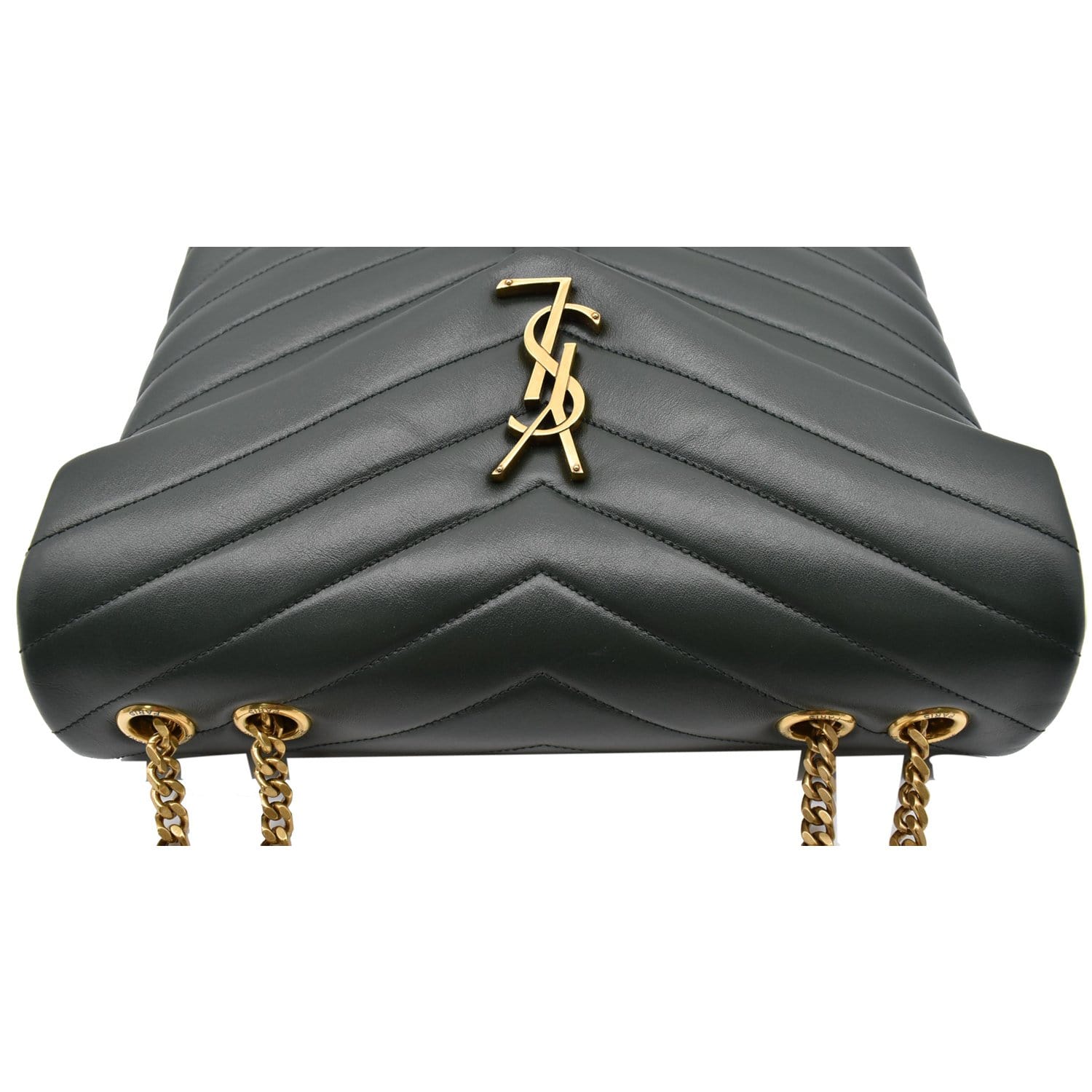 YSL Yves Saint Laurent Loulou Black Hardware Medium Quilted Leather  Shoulder Bag