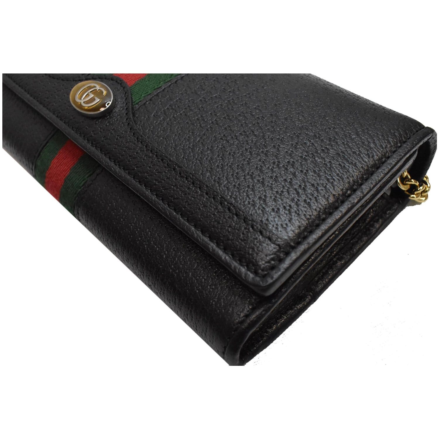 Gucci Ophidia GG Leather Wallet On Chain (Wallets and Small
