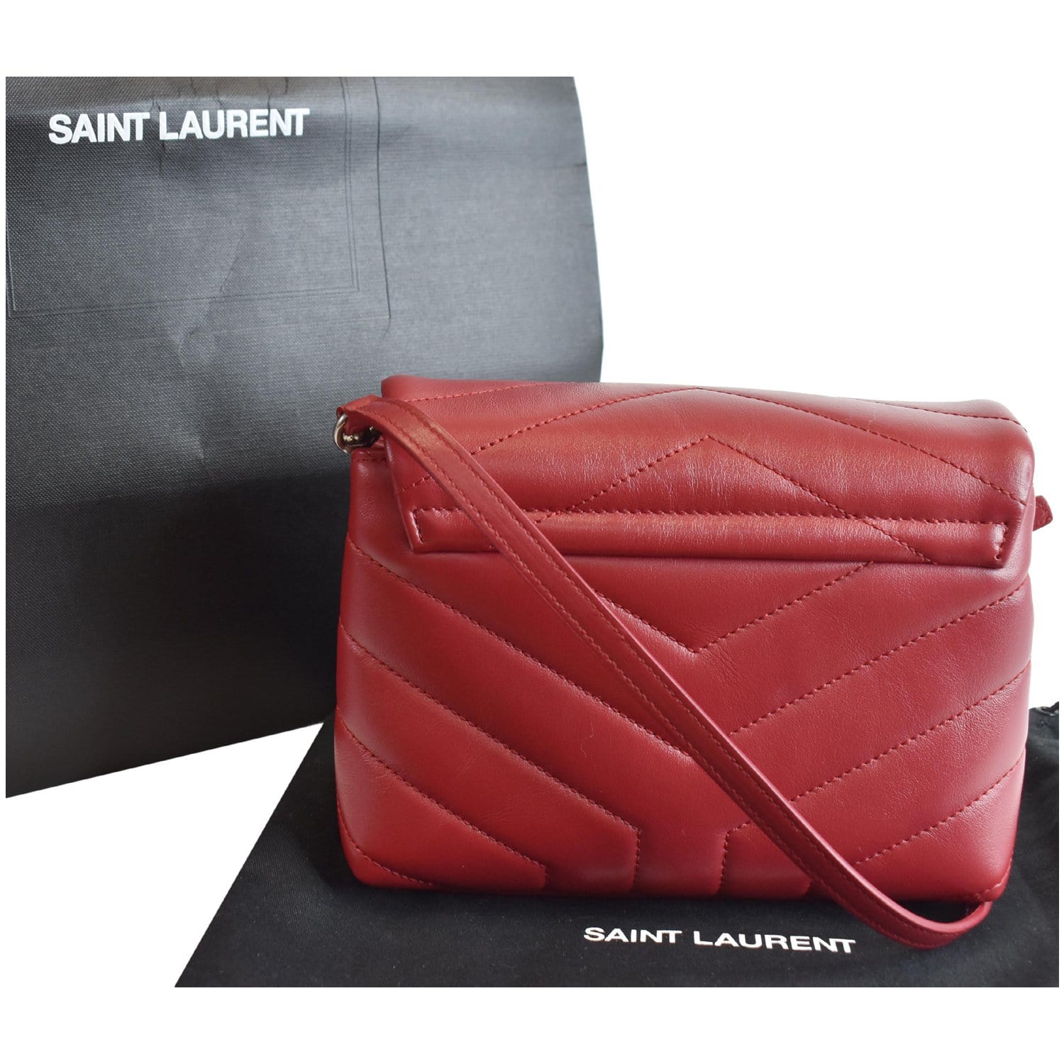 Shop Saint Laurent Toy Loulou Crossbody Bag