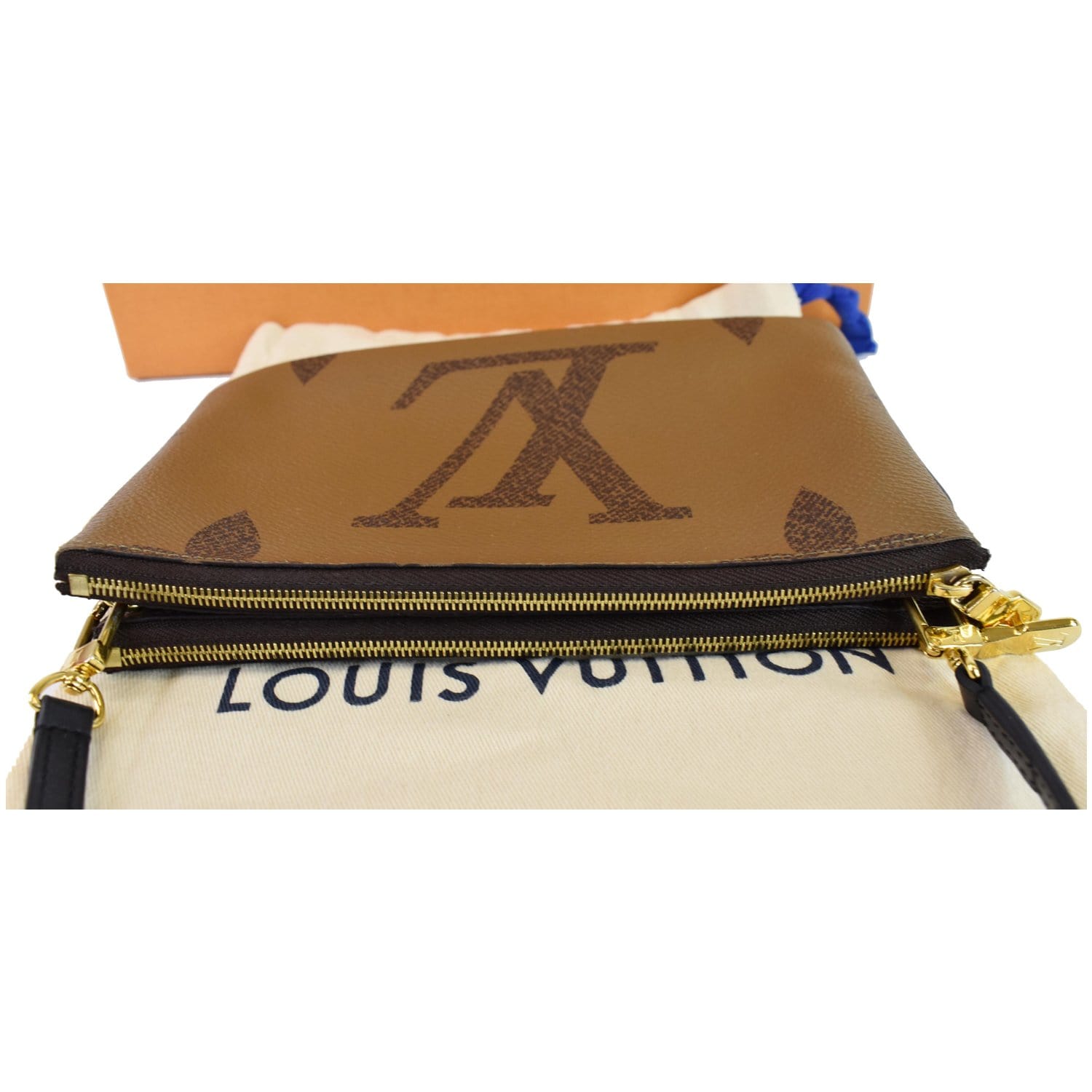 Louis Vuitton Double Zip Pochette Reverse Monogram Giant at 1stDibs  lv  double zip pochette, louis vuitton double bag, double zip pochette price