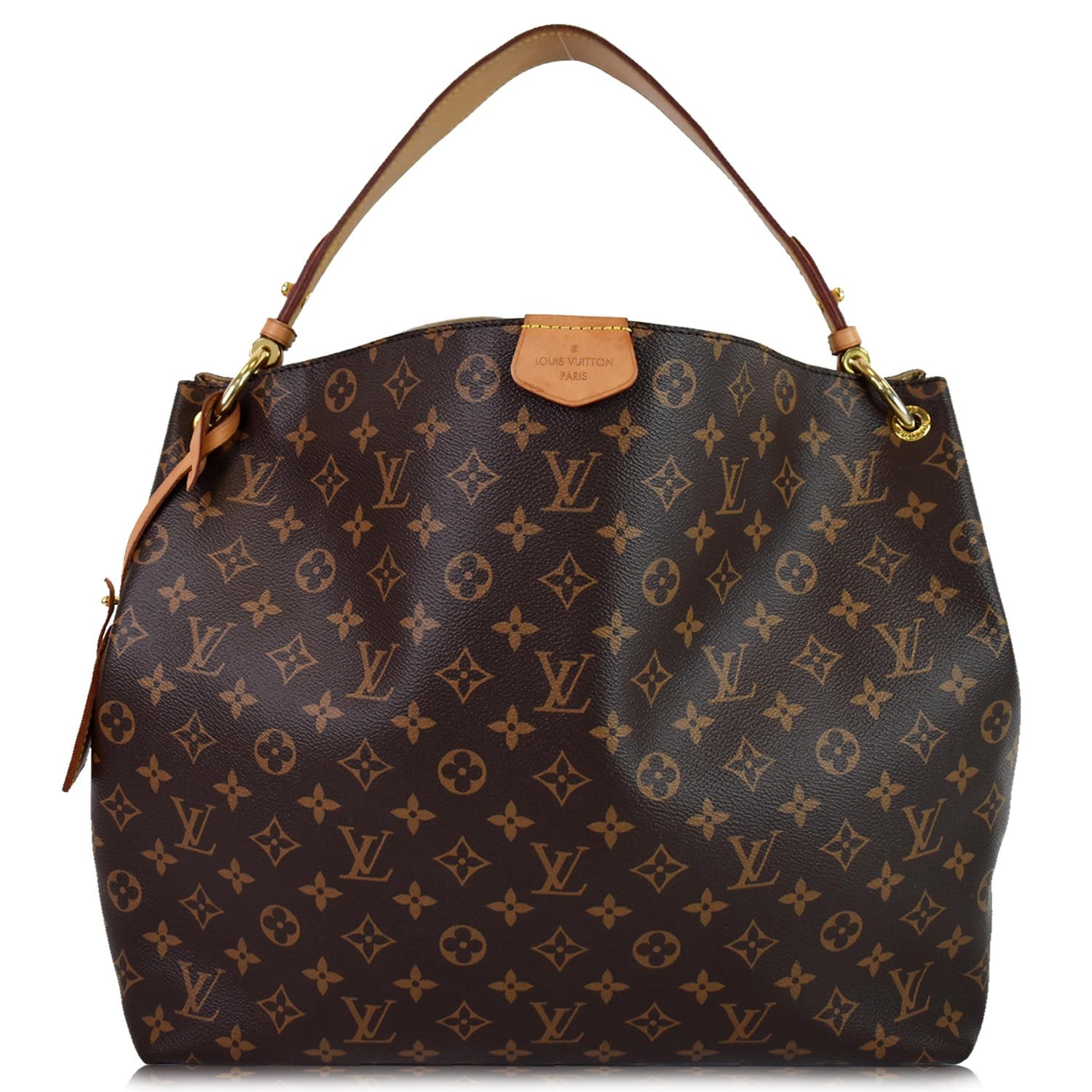 Graceful vegan leather handbag Louis Vuitton Brown in Vegan