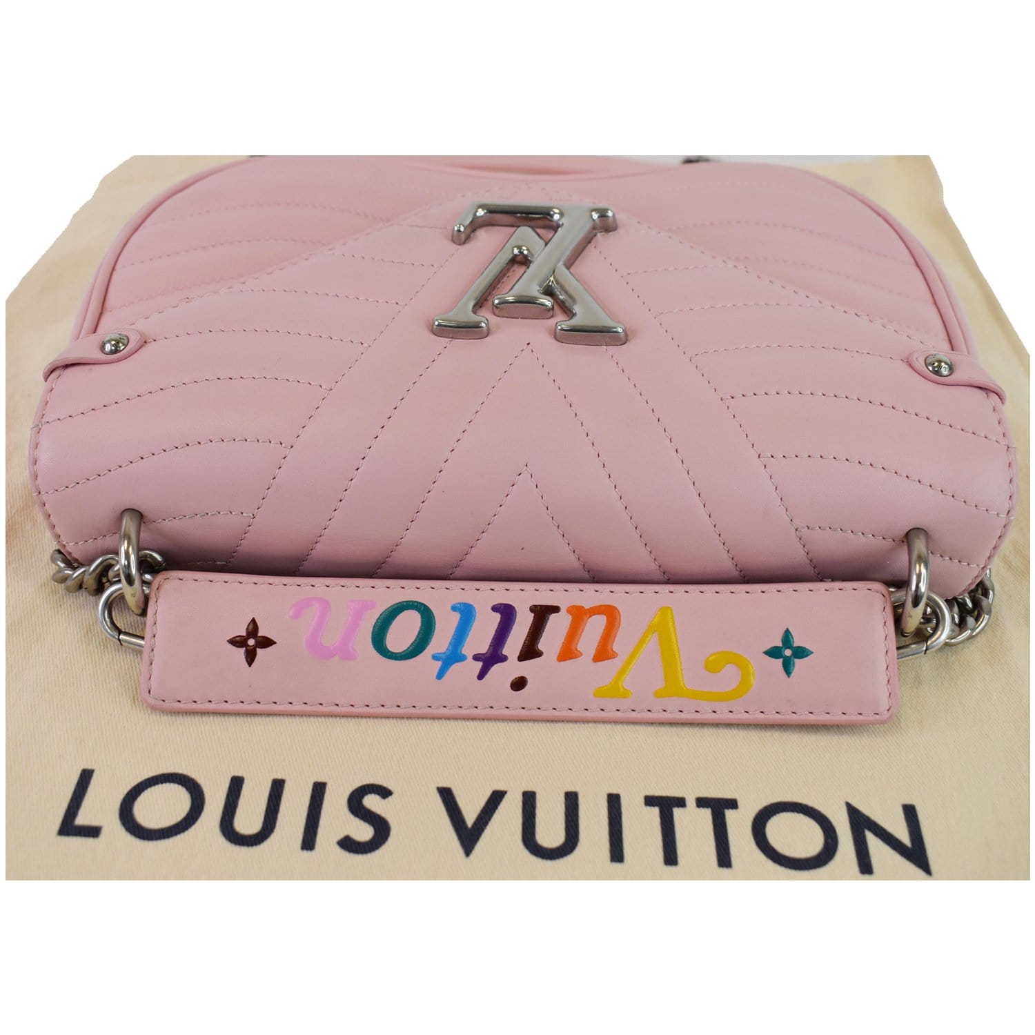 Louis Vuitton Pink Calfskin Leather Chain Louise GM Bag at 1stDibs