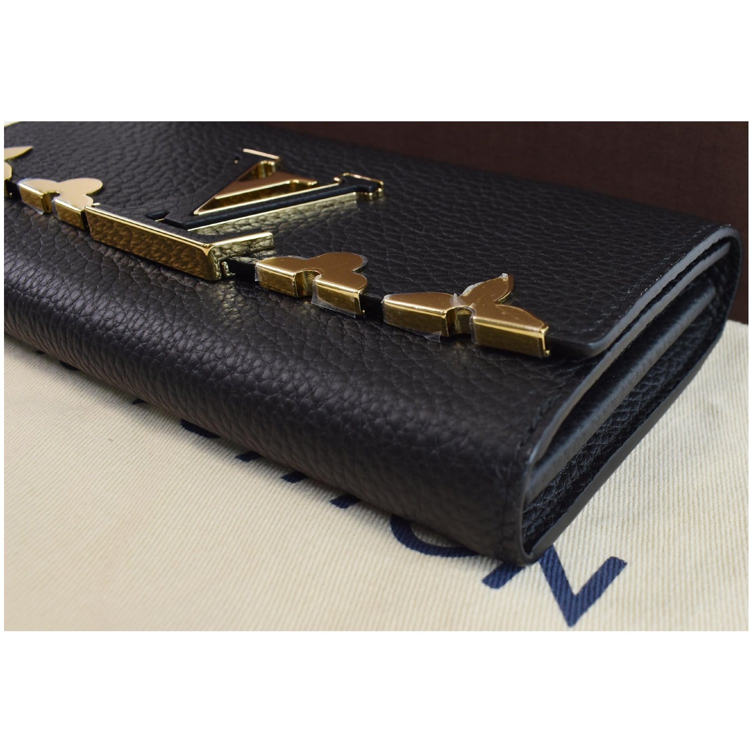 Louis Vuitton, Bags, Louis Vuitton Taurillon Leather Capucines Wallet W  Box Dust Bag
