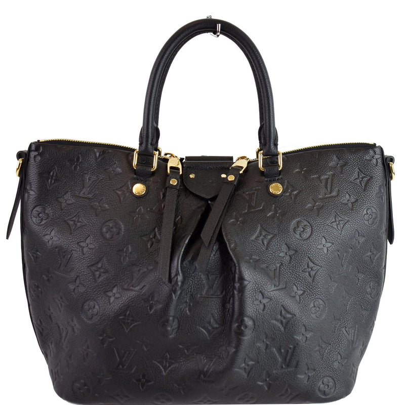 Louis Vuitton Mazarine Handbag Monogram Empreinte Leather MM Black 22325519