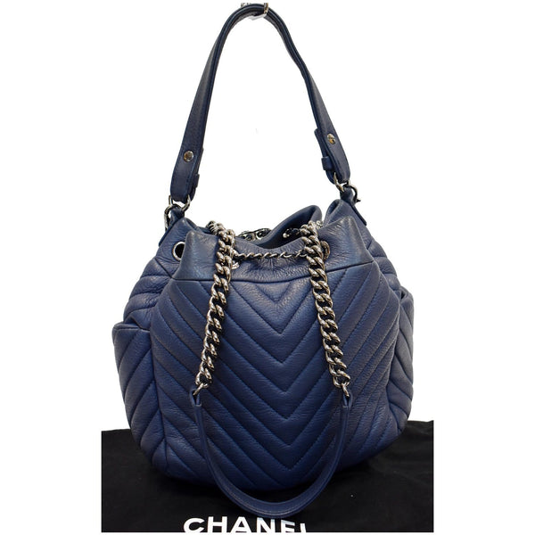 Chanel Chevron Small CC Bucket Deerskin Drawstring Bag - top handle bag | DDH