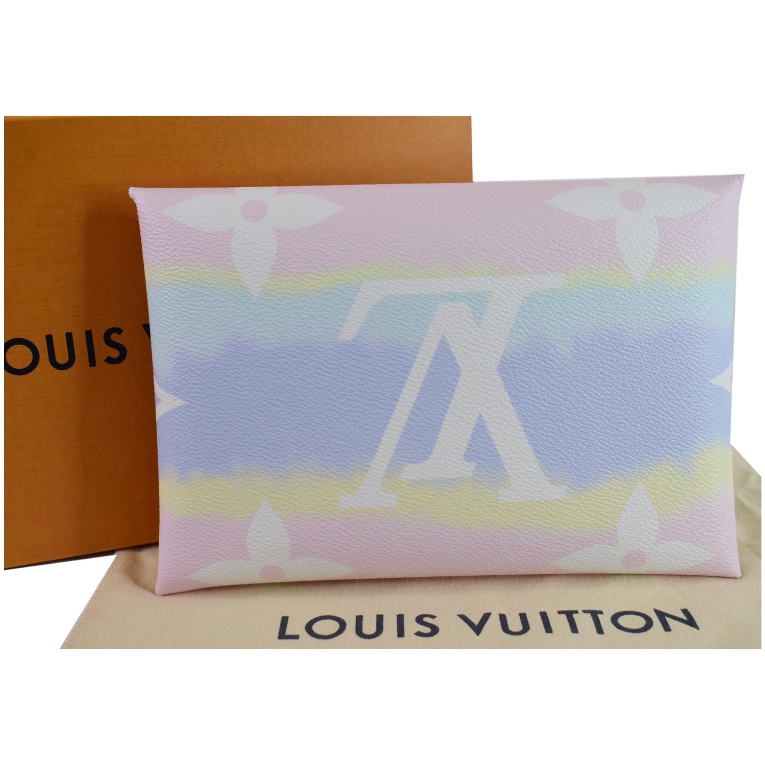Louis Vuitton Escale Pochette Pink Pastel Cosmetic Pouch Giant Monogram  Toiletry