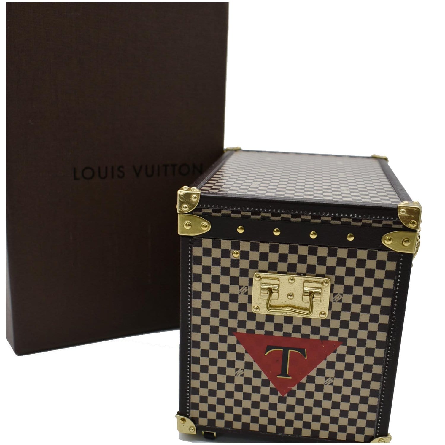 LOUIS VUITTON Novelty gift Trunk Jewelry box case VIP MINI MALLE COURRIER  1888