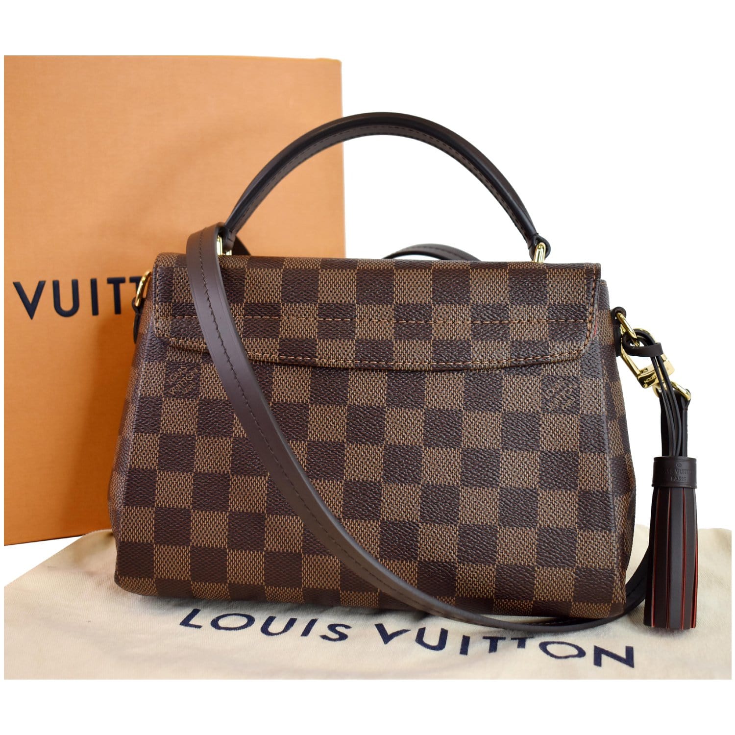 Croisette leather crossbody bag Louis Vuitton Brown in Leather - 35875470