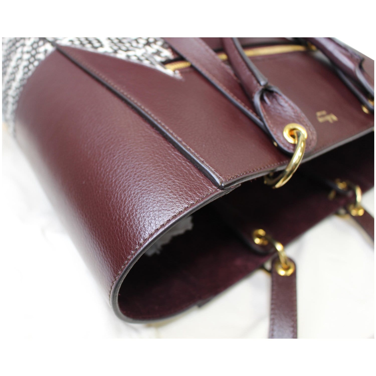 Mulberry Burgundy Goatskin Leather Maple Tote Bag - Yoogi's Closet
