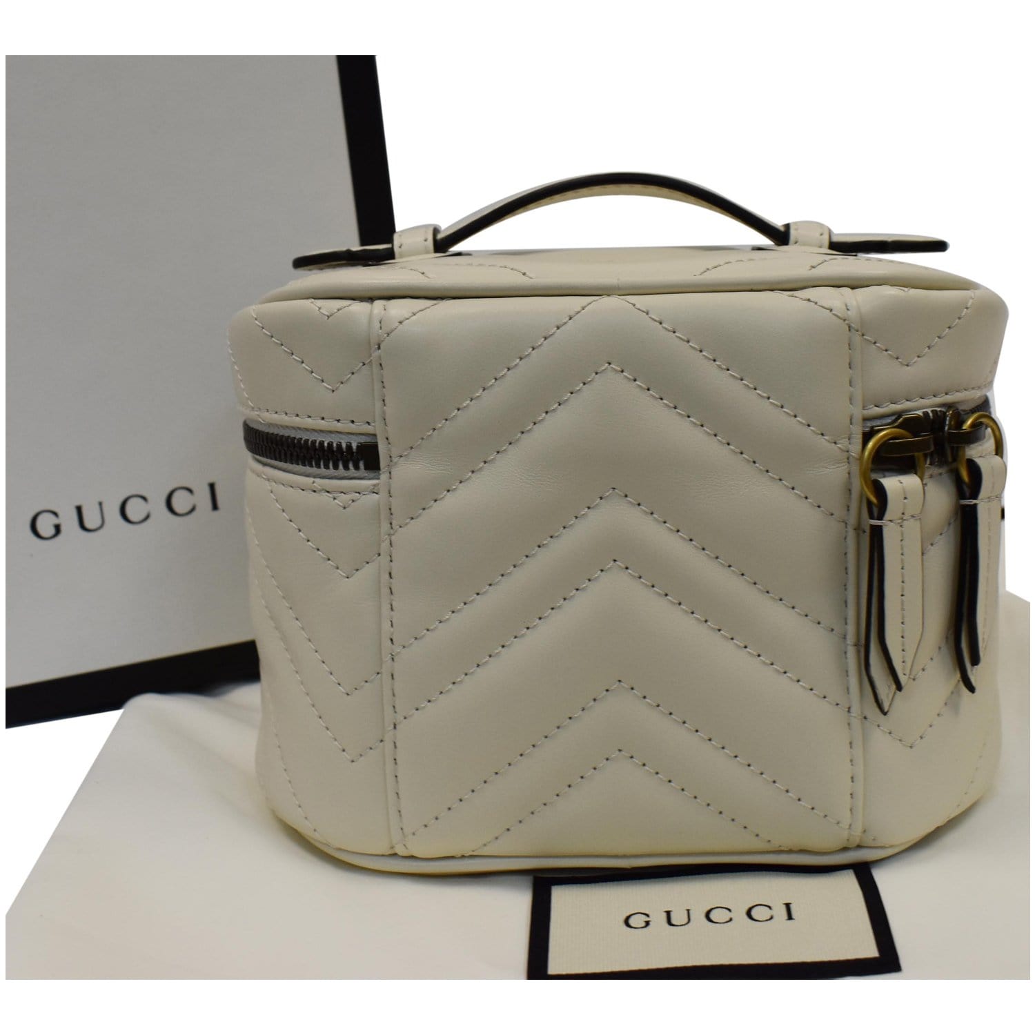 Leather bag & pencil case Gucci Beige in Leather - 30021012