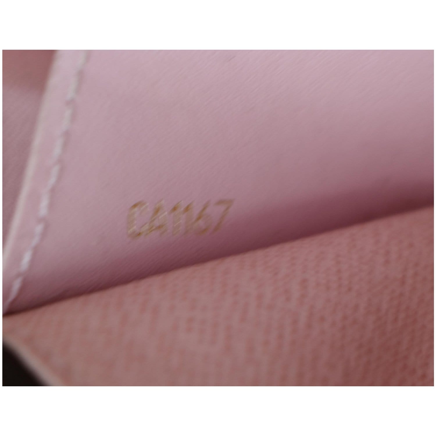 Authentic Louis Vuitton Damier Portefeuille Caissa Long Wallet N61221 Brown  Pink