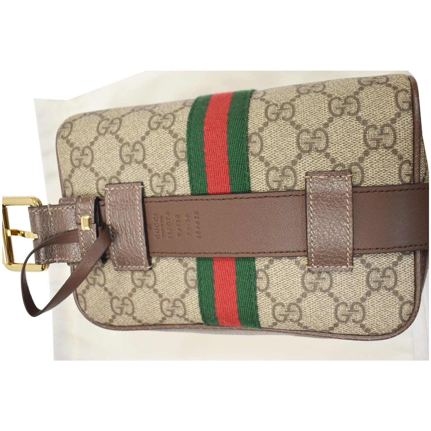 Gucci Beige/Brown GG Canvas and Leather Ophidia Belt Bag Gucci