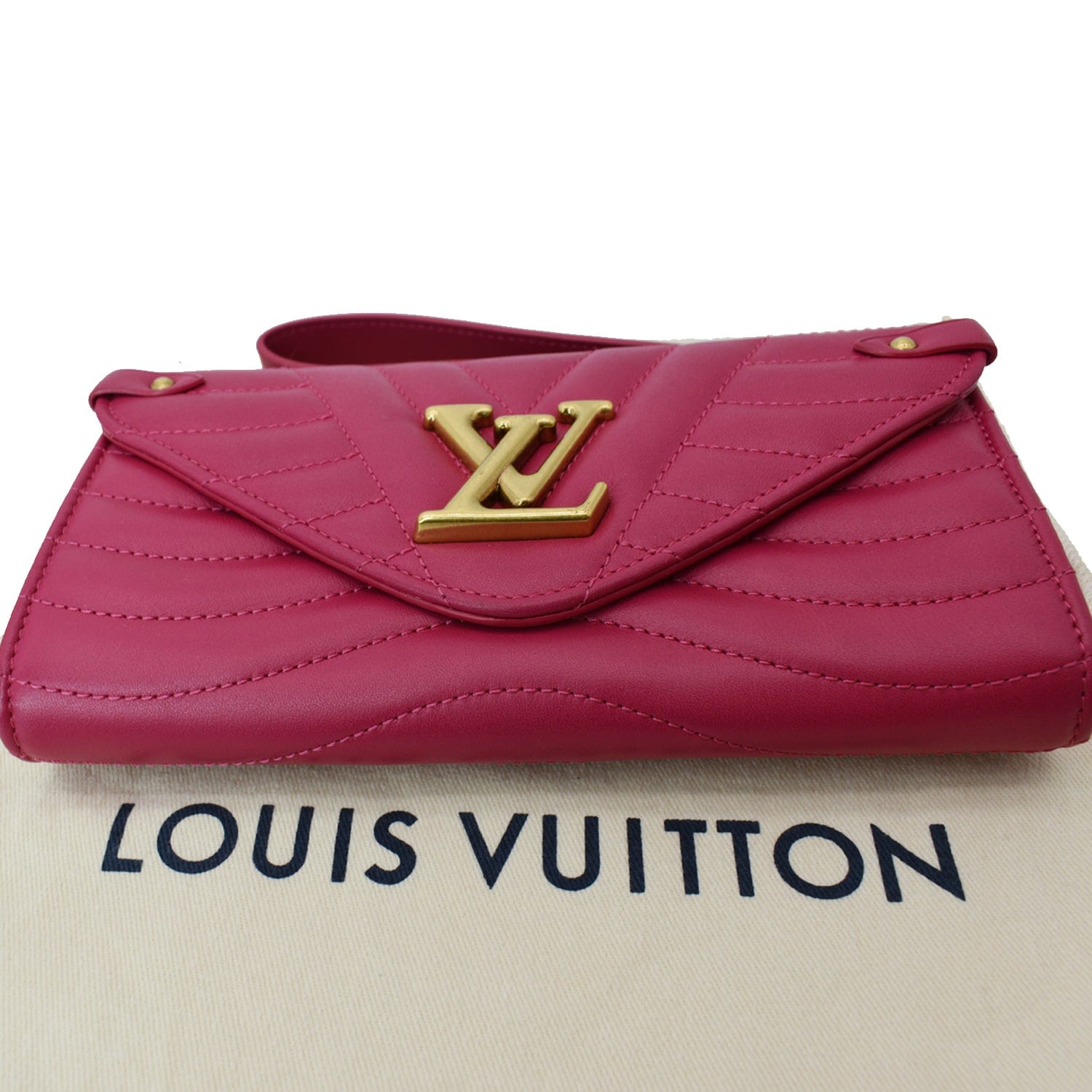 Louis Vuitton Pink New Wave Love Lock Heart Crossbody Leather Pony
