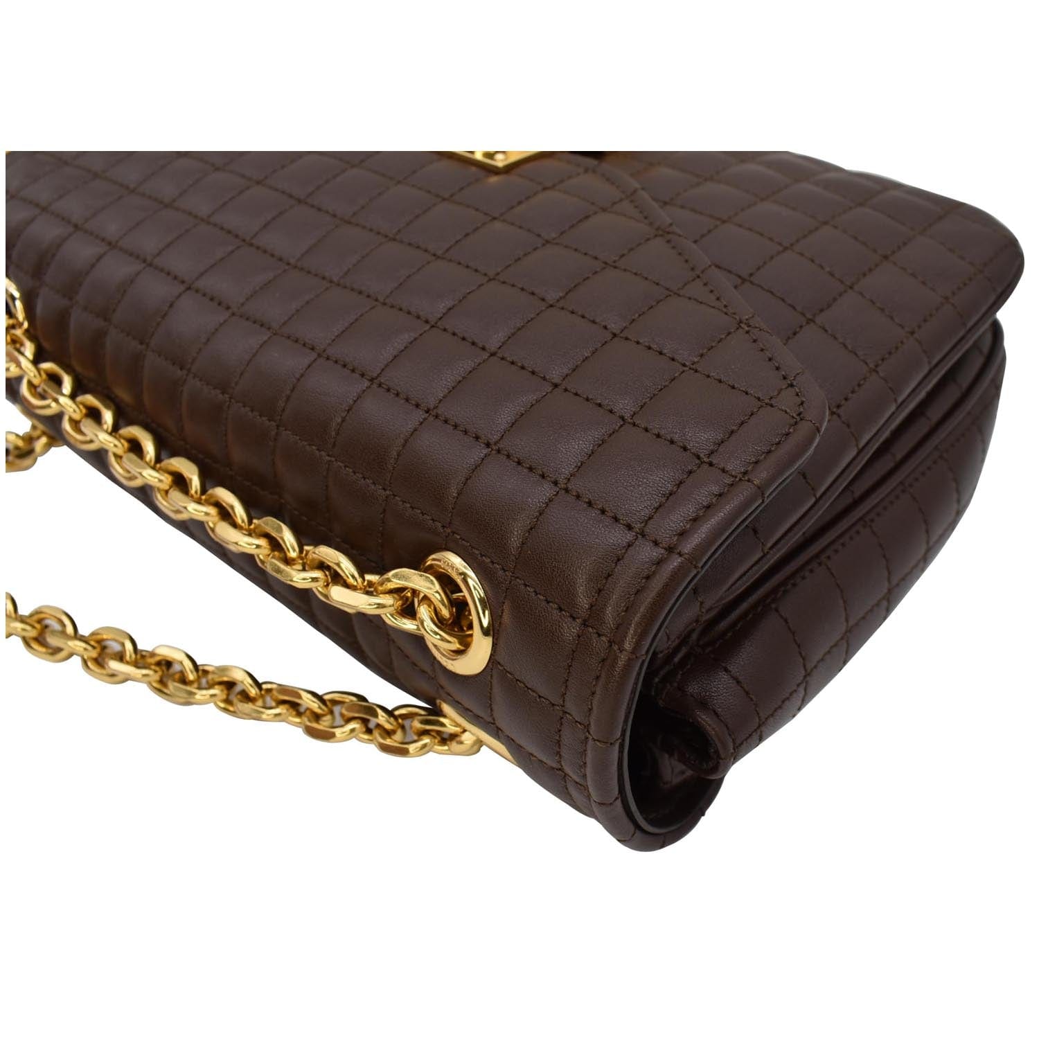 Celine Medium C Quilted Leather Crossbody Bag