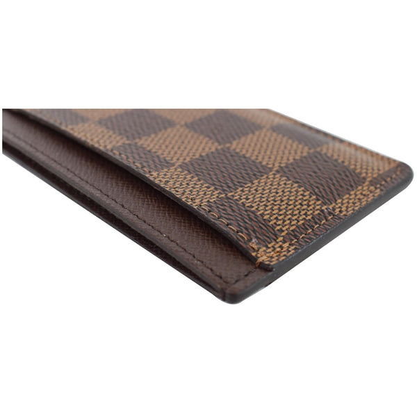 Louis Vuitton Card Holder Damier Ebene Canvas Brown corner focused