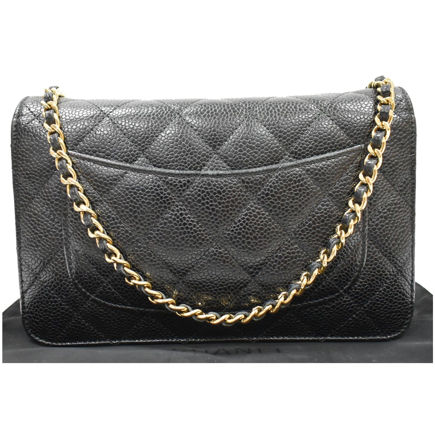 CHANEL Caviar Wallet On Chain WOC Black Shoulder Bag Crossbody Leather  ref.232670 - Joli Closet
