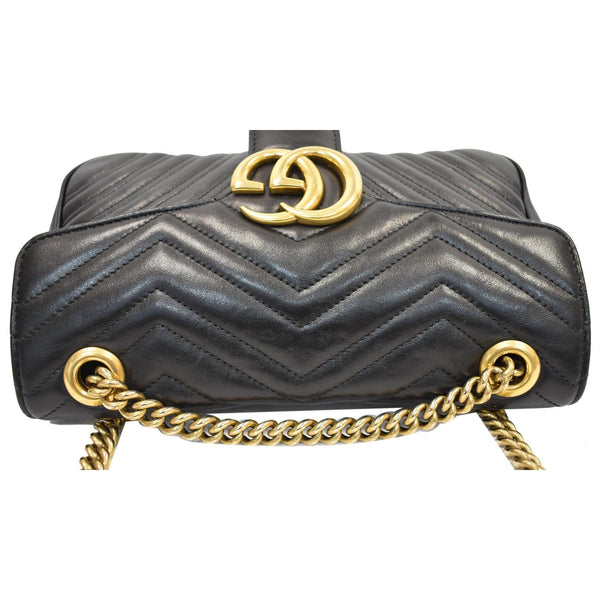 Gucci GG Marmont Small Crossbody Bag - GG logo front | DDH