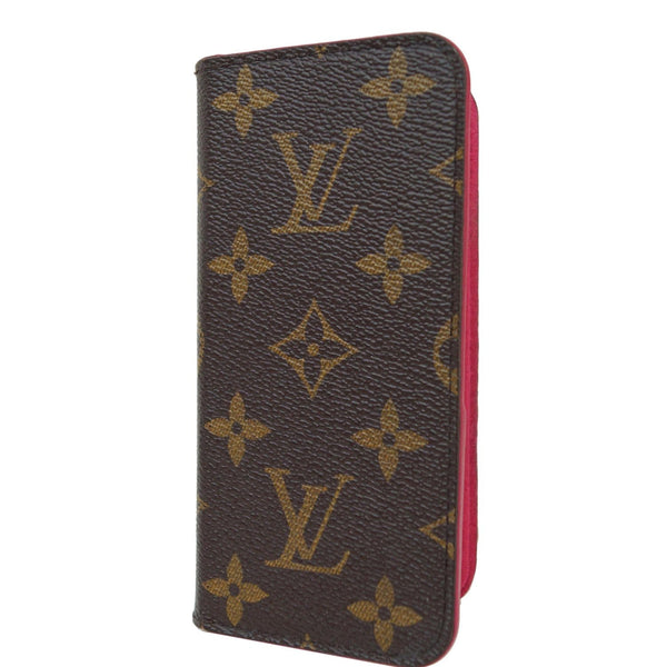 LOUIS VUITTON IPhone 7/8 Folio Monogram Canvas Phone Case Brown